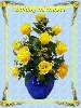 Sárgarózsák kék vázában Nézve:18568 Küldve:595